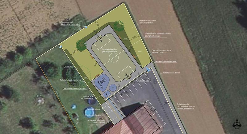 Implantation d'une aire jeux à Secourt