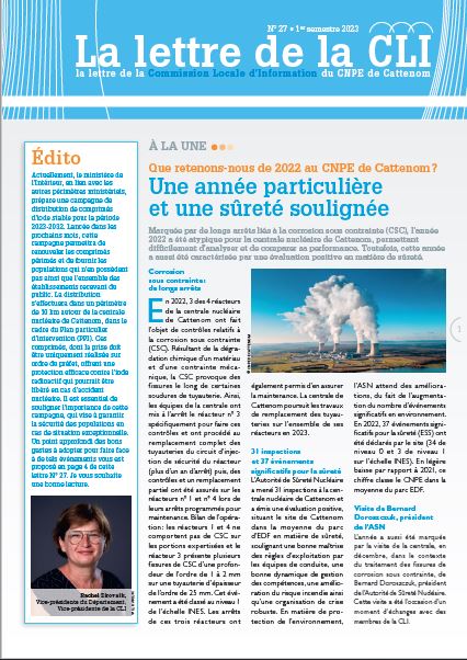 La lettre de la CLI - N°27 | 1er semestre 2023 (FR)